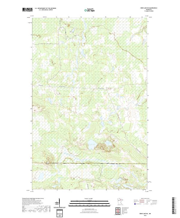 Deer Lake NE topographic map thumbnail