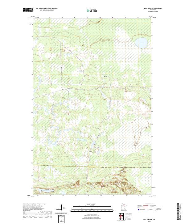 Deer Lake NW topographic map thumbnail