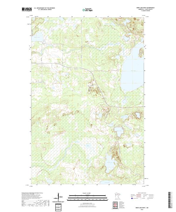 Deer Lake West topographic map thumbnail