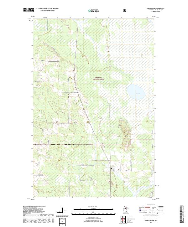 Deer River NE topographic map thumbnail