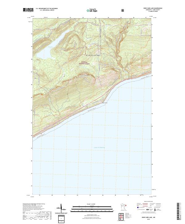 Deer Yard Lake topographic map thumbnail