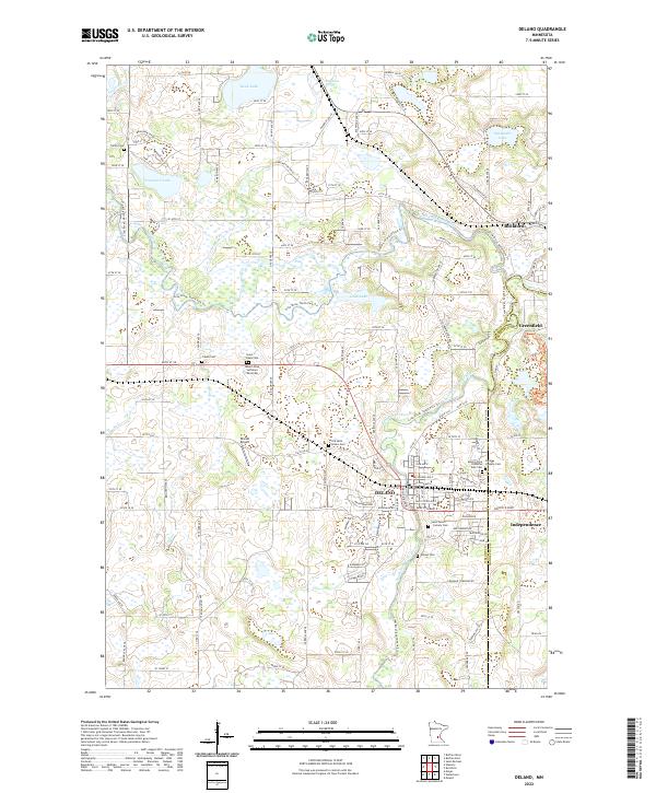 Delano topographic map thumbnail