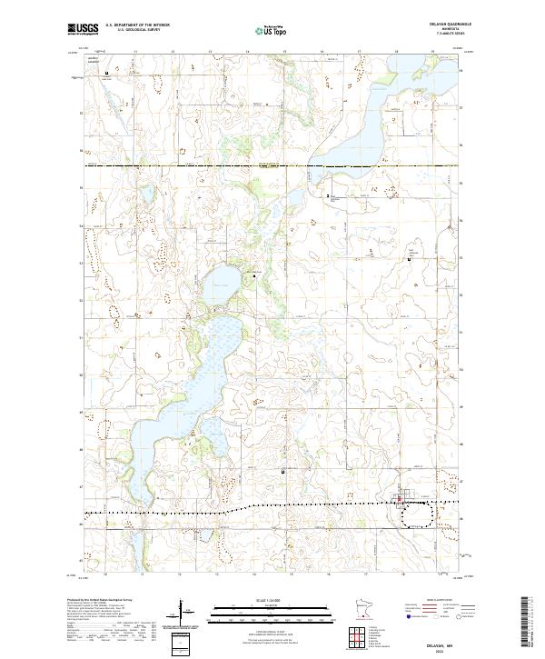 Delavan topographic map thumbnail