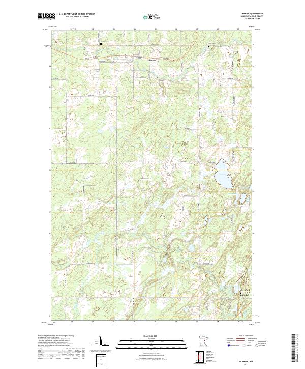 Denham topographic map thumbnail