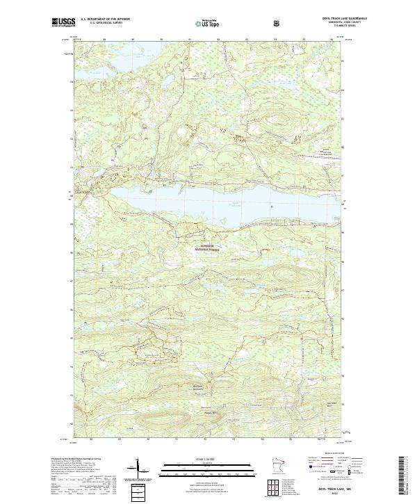 Devil Track Lake topographic map thumbnail