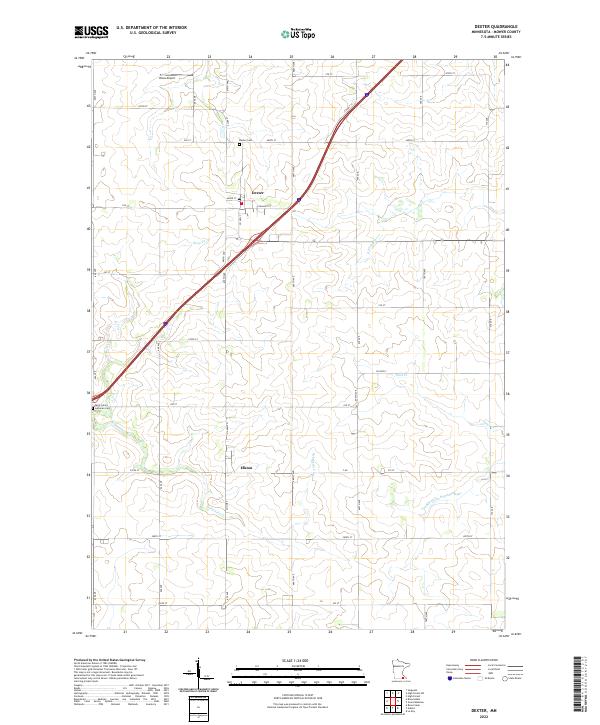 Dexter topographic map thumbnail