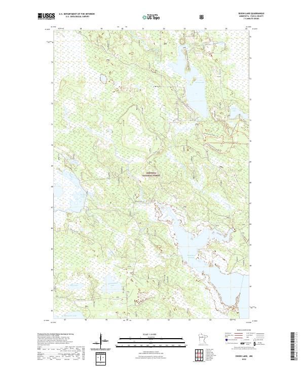 Dixon Lake topographic map thumbnail