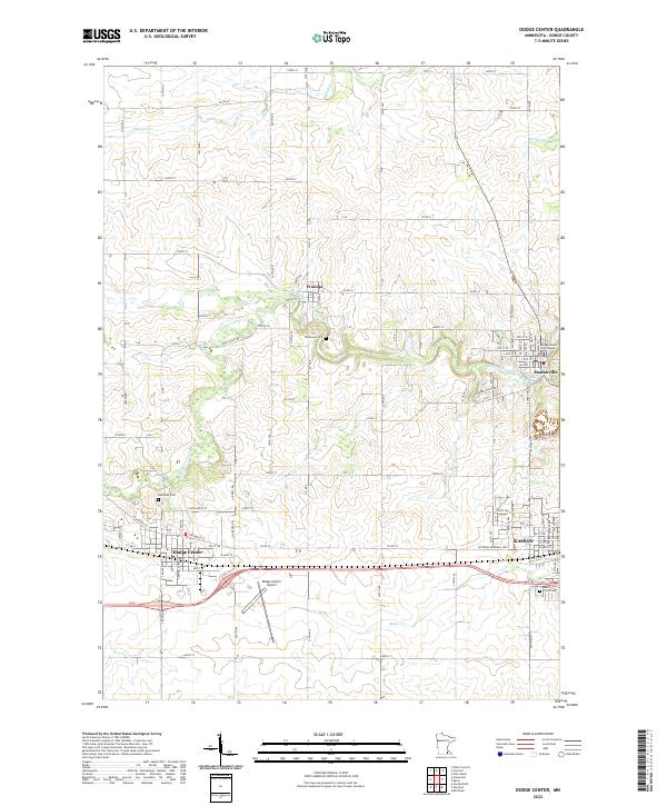 Dodge Center topographic map thumbnail