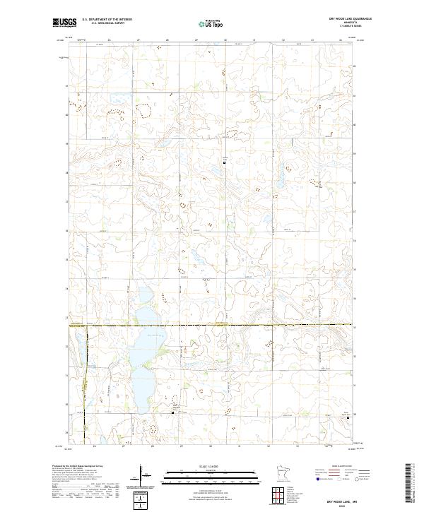Dry Wood Lake topographic map thumbnail
