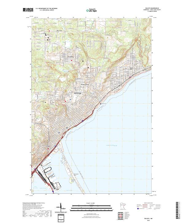 Duluth topographic map thumbnail