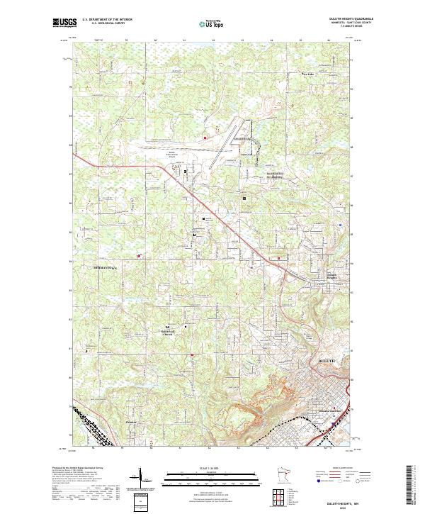 Duluth Heights topographic map thumbnail