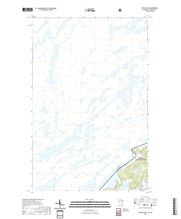 Dutton Lake topographic map thumbnail