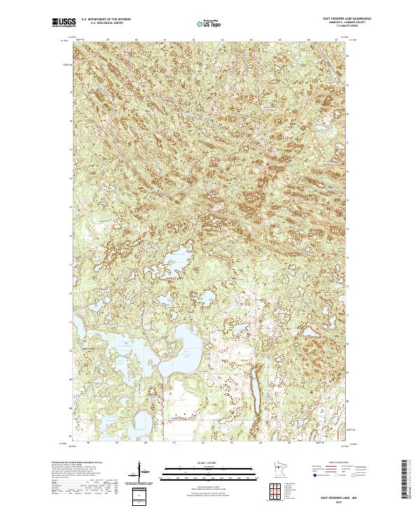 East Crooked Lake topographic map thumbnail