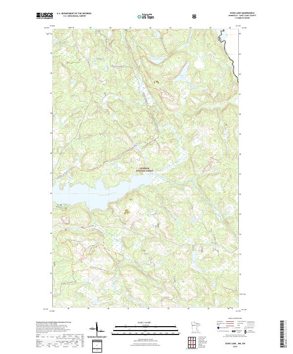 Echo Lake topographic map thumbnail