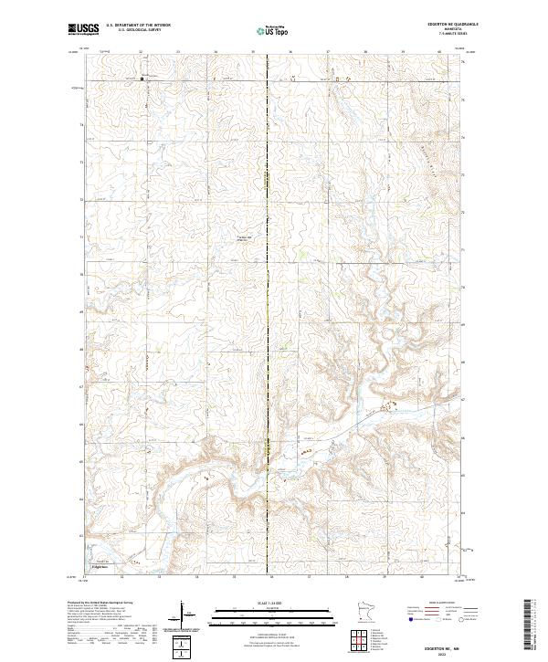 Edgerton NE topographic map thumbnail