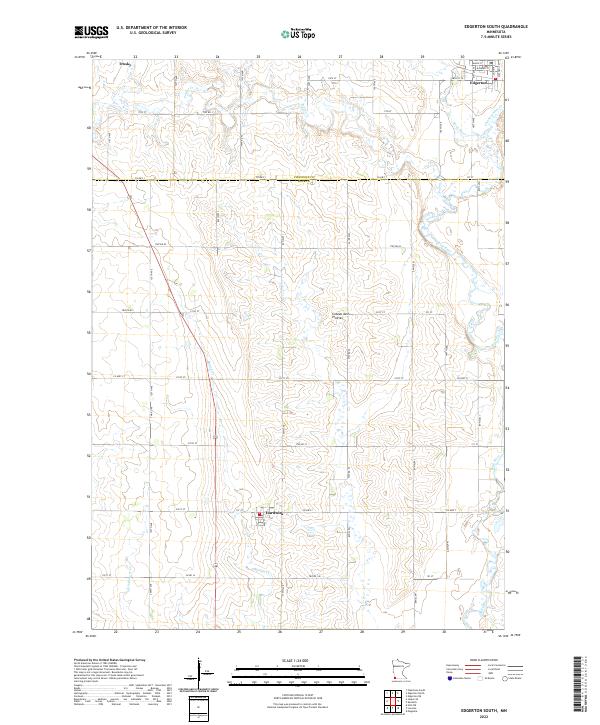 Edgerton South topographic map thumbnail
