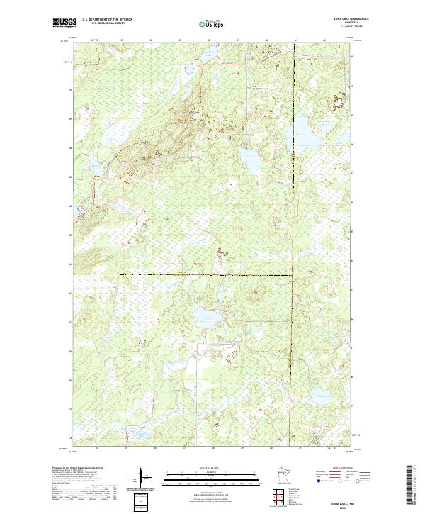Edna Lake topographic map thumbnail