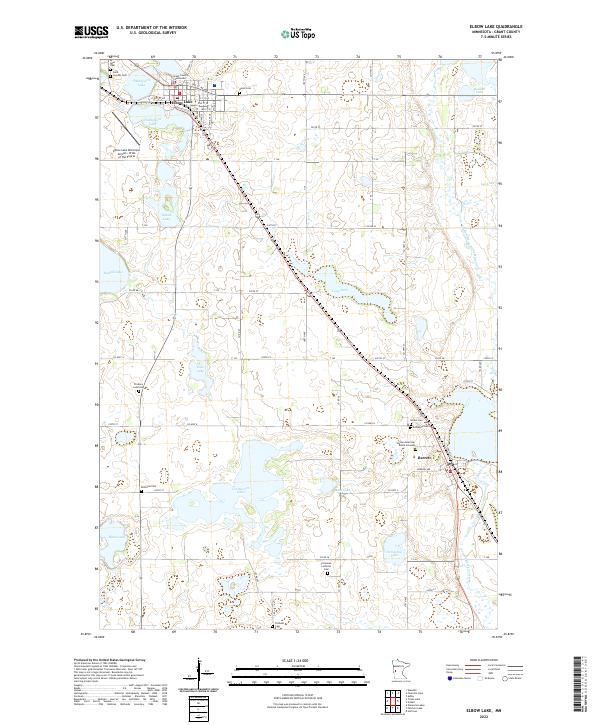 Elbow Lake topographic map thumbnail