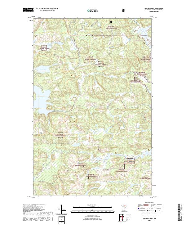 Elephant Lake topographic map thumbnail