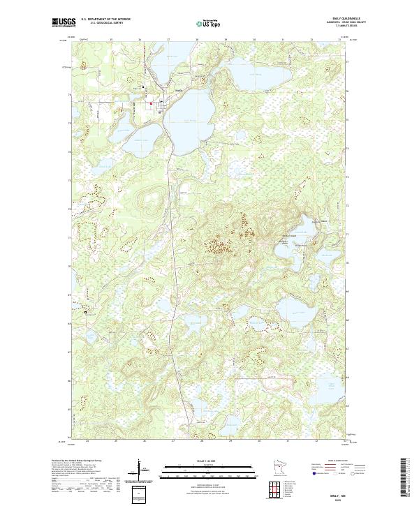 Emily topographic map thumbnail
