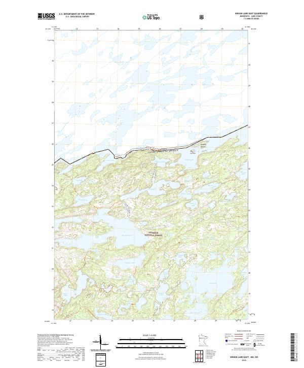 Ensign Lake East topographic map thumbnail