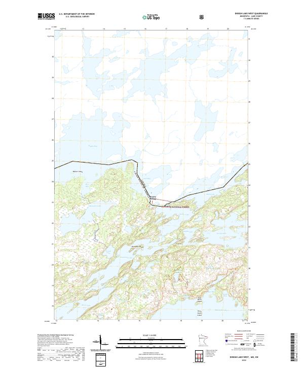 Ensign Lake West topographic map thumbnail