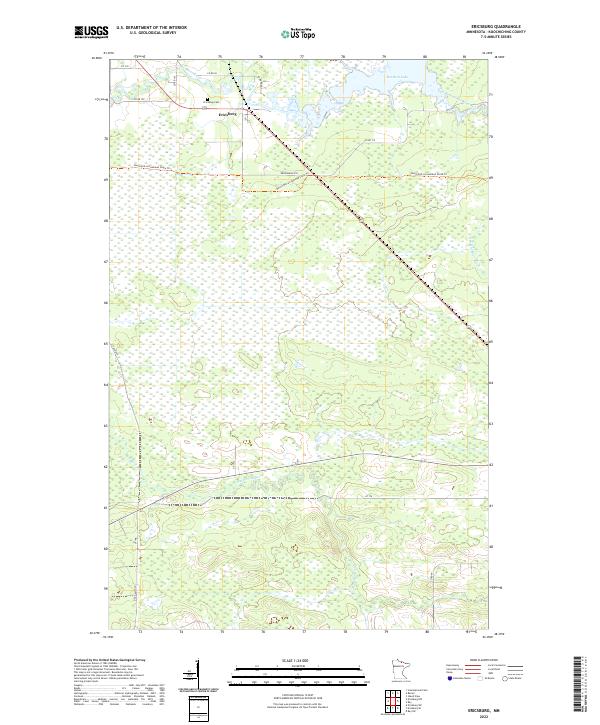 Ericsburg topographic map thumbnail