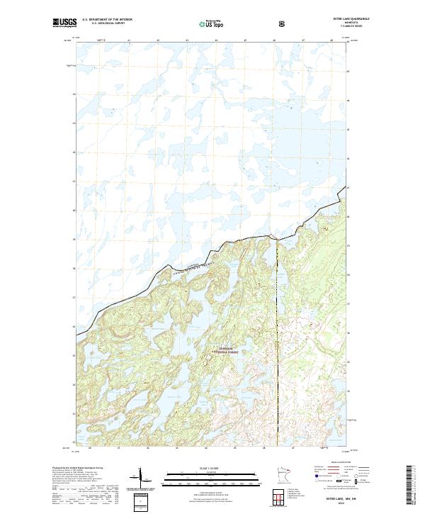 Ester Lake topographic map thumbnail
