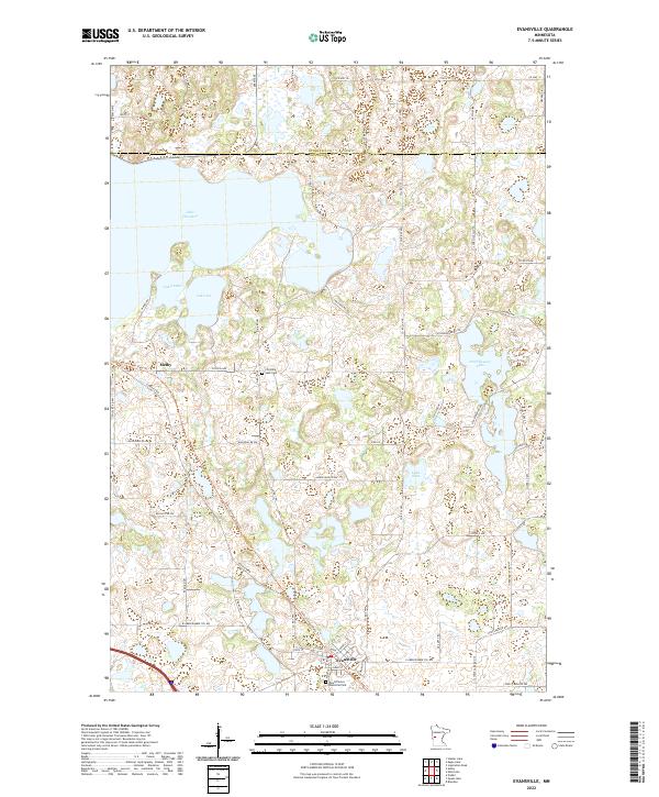 Evansville topographic map thumbnail