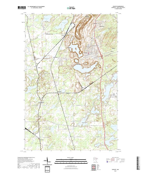 Eveleth topographic map thumbnail
