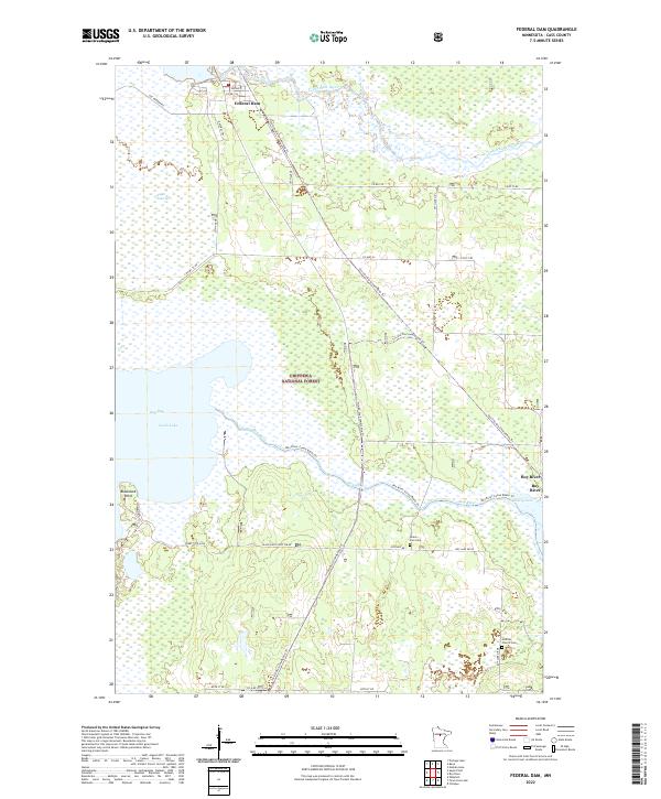 Federal Dam topographic map thumbnail