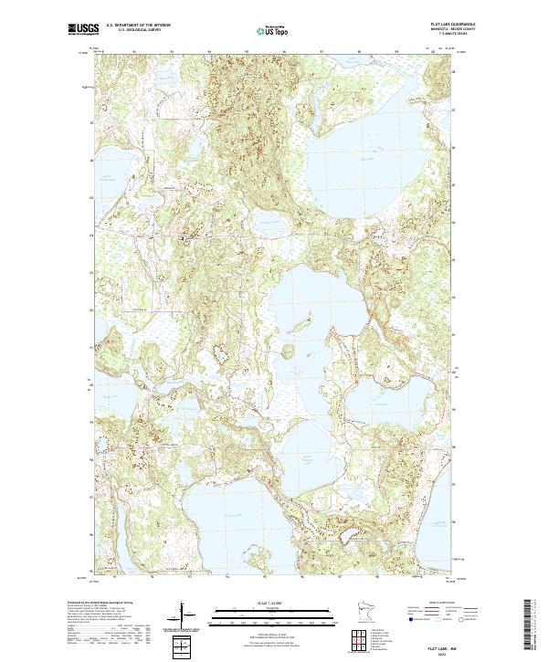 Flat Lake topographic map thumbnail