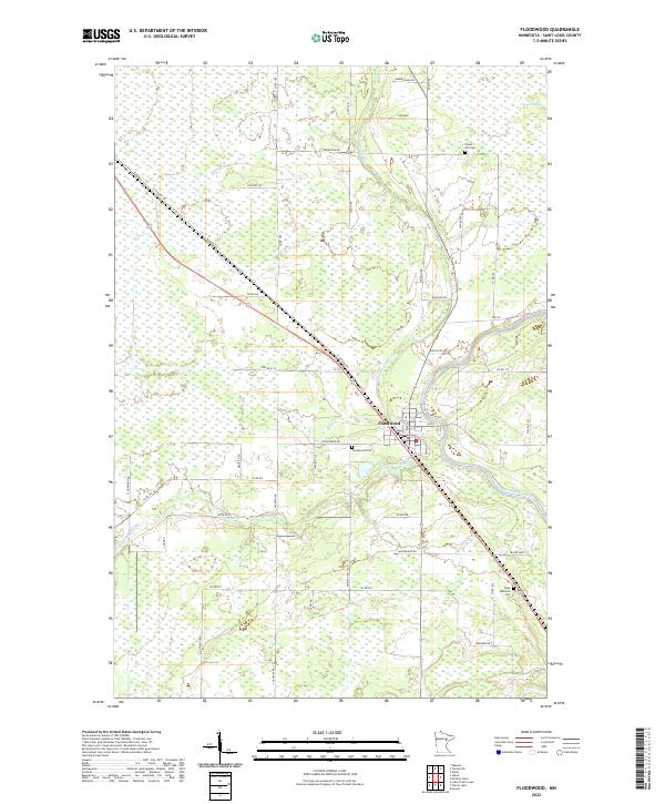 Floodwood topographic map thumbnail