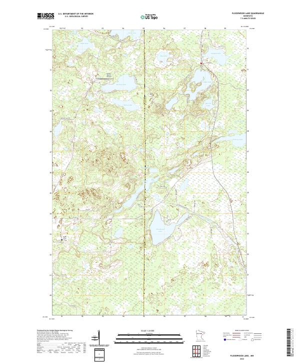 Floodwood Lake topographic map thumbnail