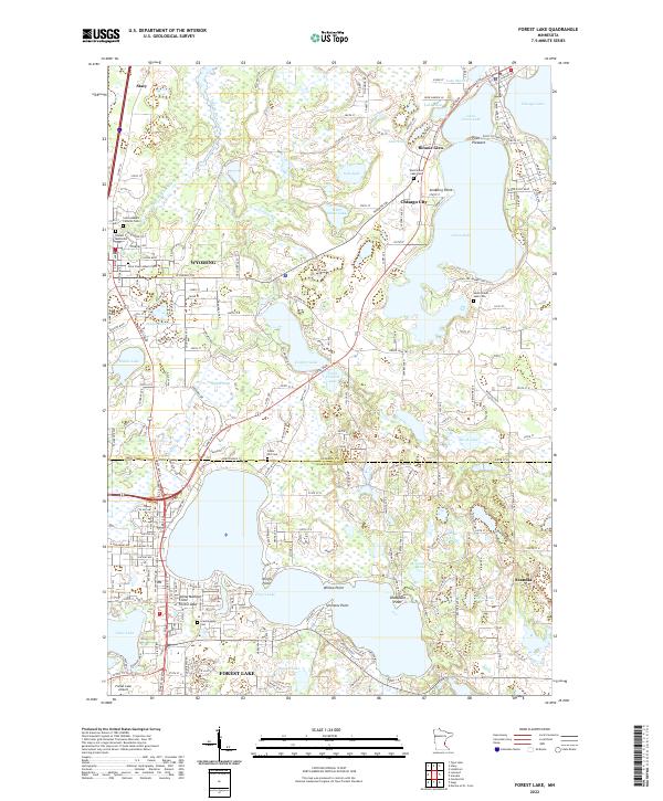 Forest Lake topographic map thumbnail