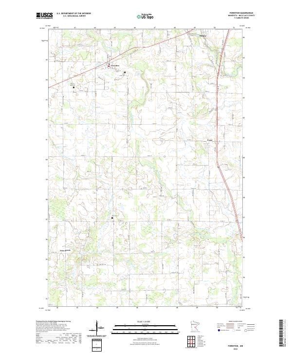 Foreston topographic map thumbnail
