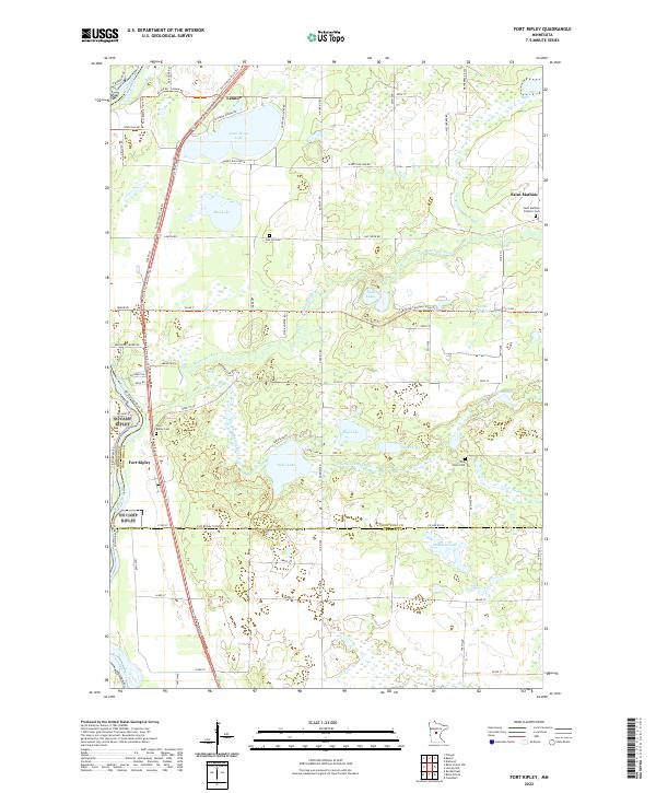 Fort Ripley topographic map thumbnail
