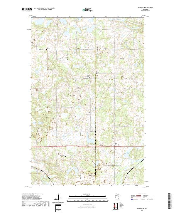 Fosston SE topographic map thumbnail
