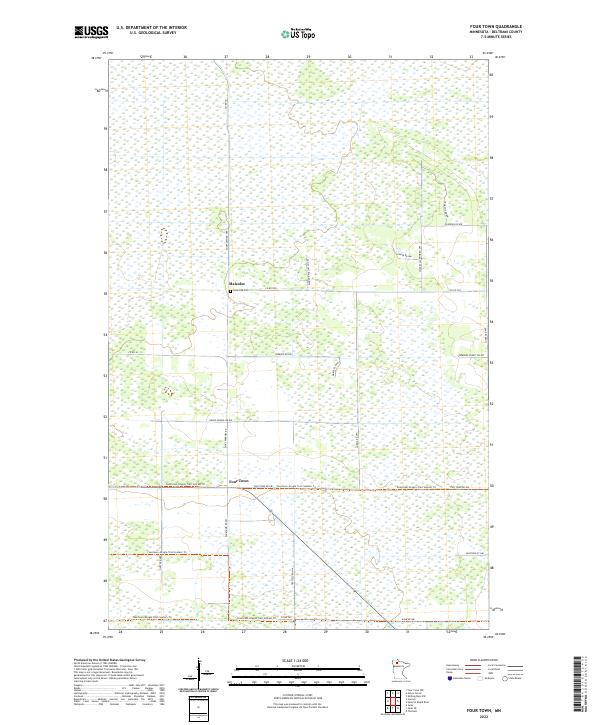 Four Town topographic map thumbnail