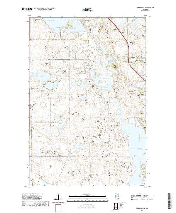 Fourmile Lake topographic map thumbnail
