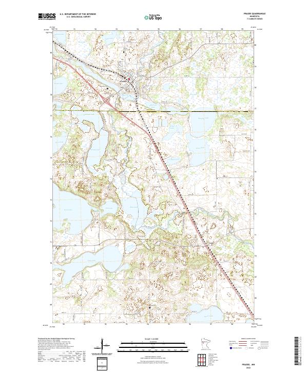 Frazee topographic map thumbnail