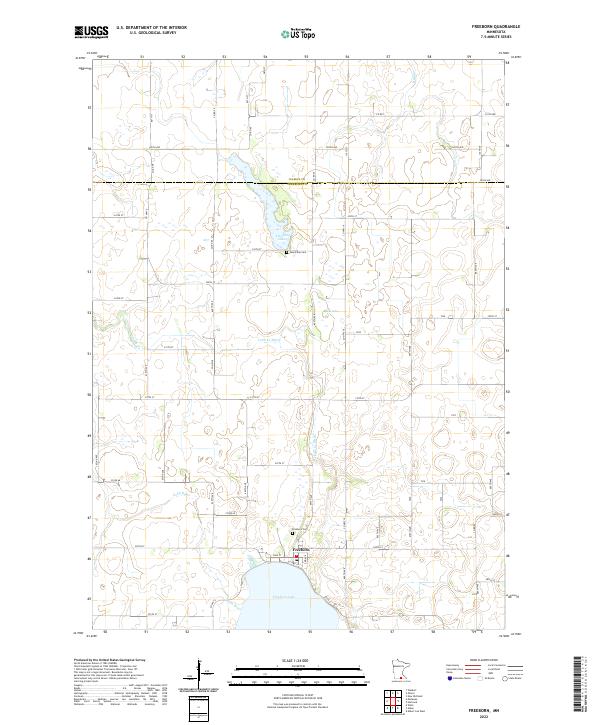 Freeborn topographic map thumbnail