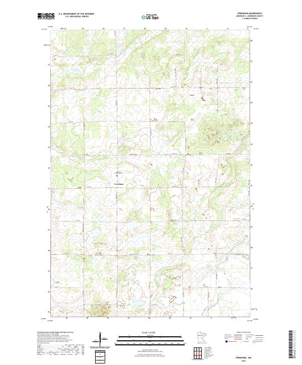 Freedhem topographic map thumbnail