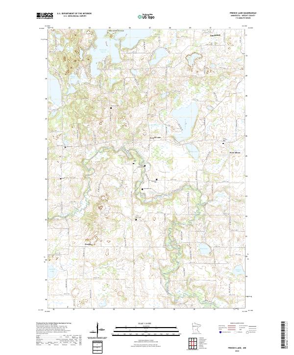 French Lake topographic map thumbnail