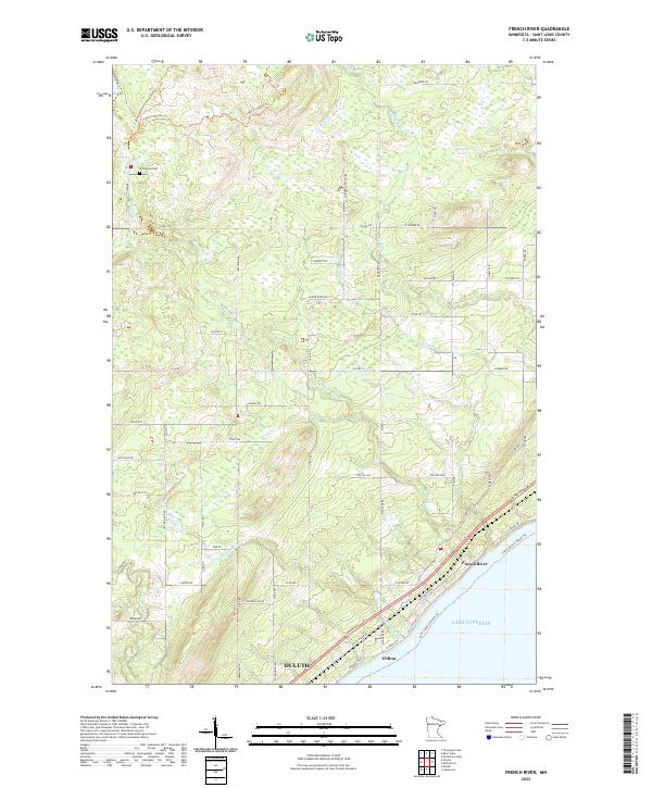 French River topographic map thumbnail