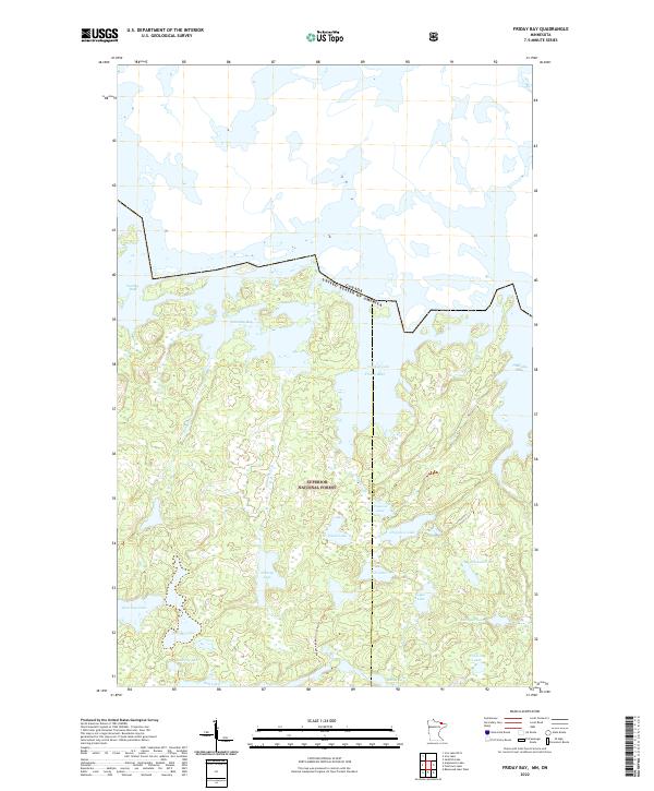 Friday Bay topographic map thumbnail