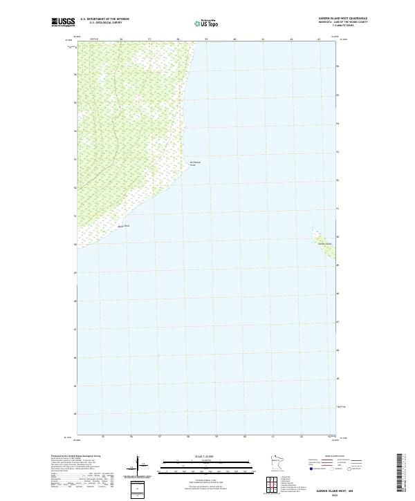 Garden Island West topographic map thumbnail