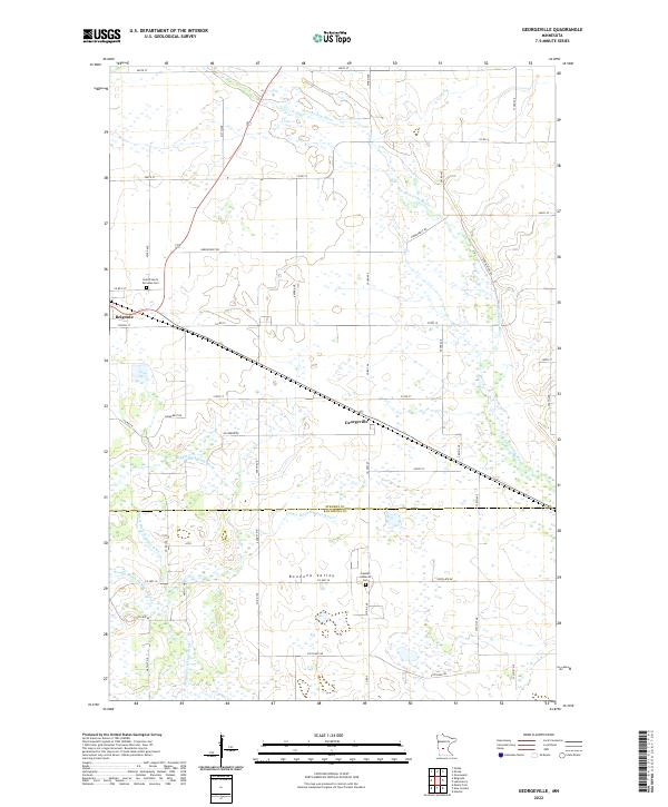Georgeville topographic map thumbnail