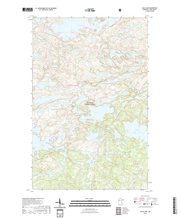 Gillis Lake topographic map thumbnail