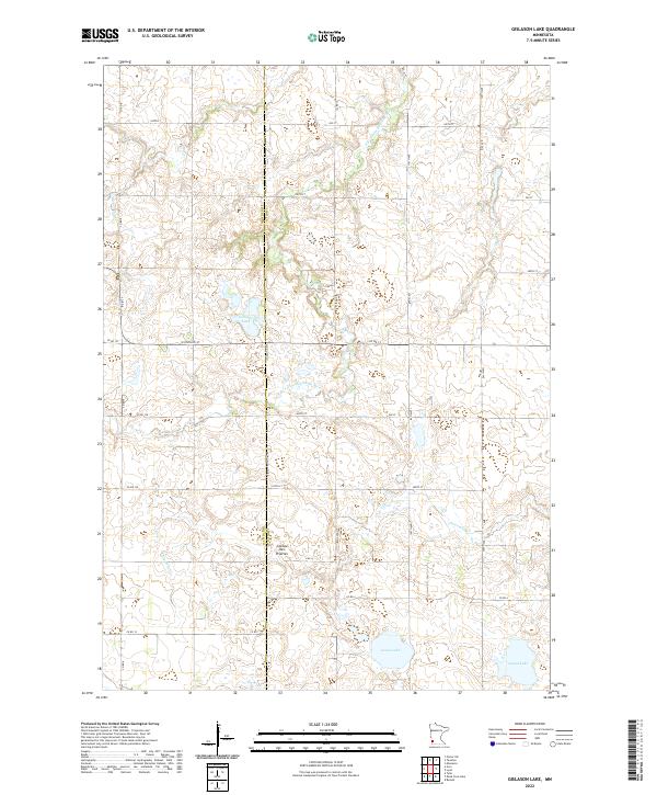 Gislason Lake topographic map thumbnail